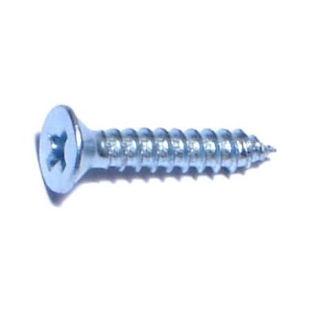 Midwest Fastener Sheet Metal Screw, #4 x 5/8 in, Zinc Plated Steel Flat Head Phillips Drive, 100 PK 02997